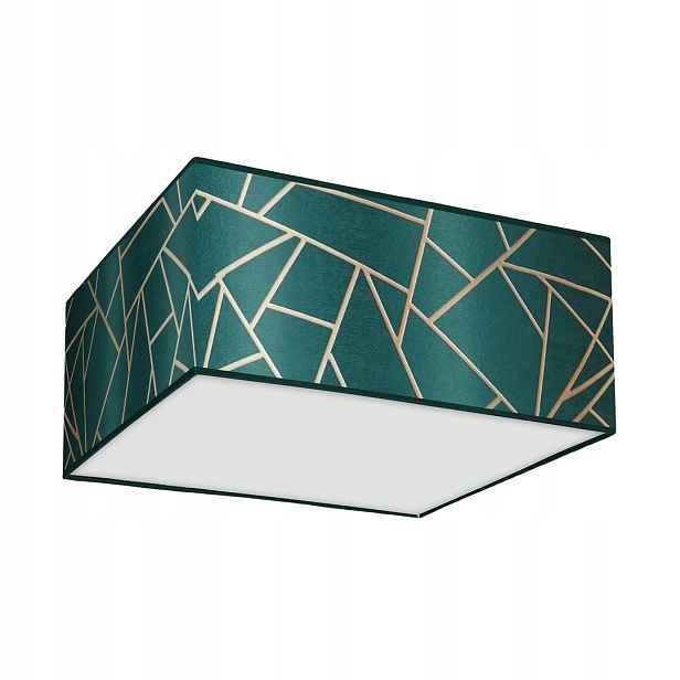 Stropní Svítidlo stropní Milagro Ziggy Green MLP7574 40x40 cm 2xE27 čtverec zelený s