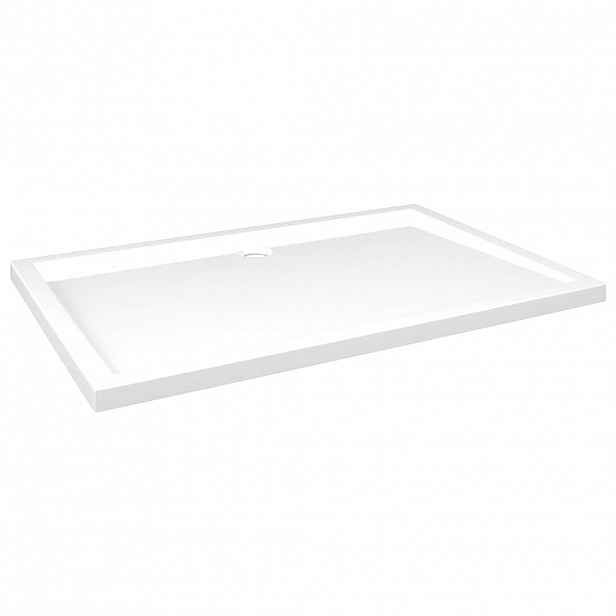 vidaXL Obdélníková sprchová vanička ABS bílá 80 x 120 cm