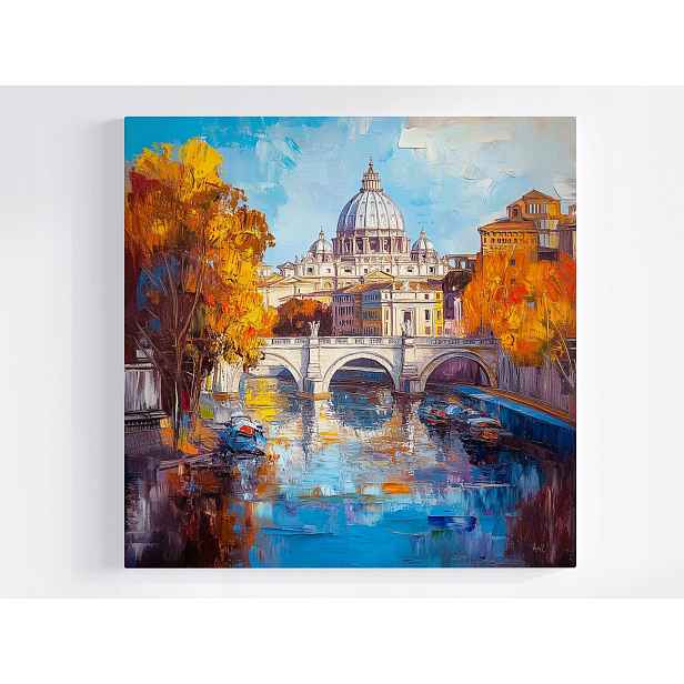 Obraz Na Plátně Canvas Město Řím Vatikán Bazilika Tyber Podzim 50x50