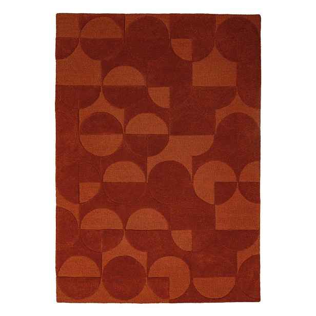 Ručně tkaný vlněný koberec v terakotové barvě 120x170 cm Gigi – Flair Rugs