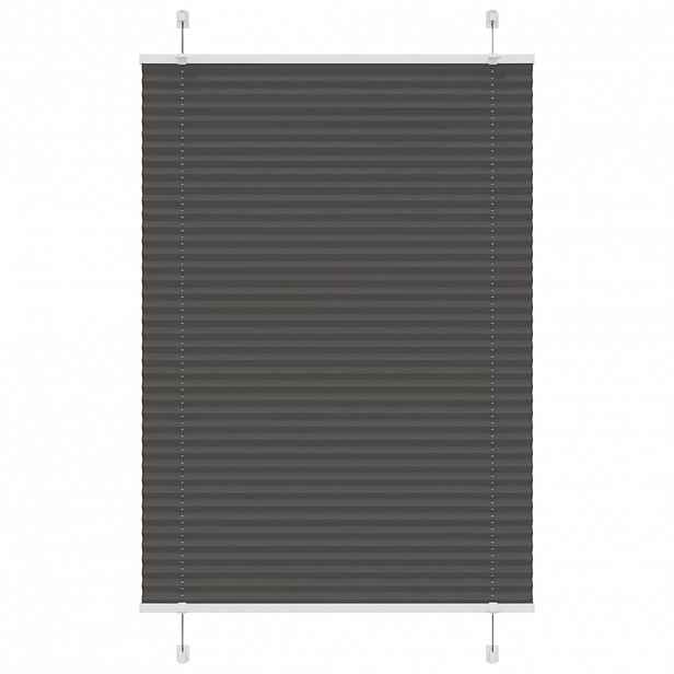vidaXL Plisovaná roleta černá 85x150 cm Šířka látky 84,4 cm Polyester