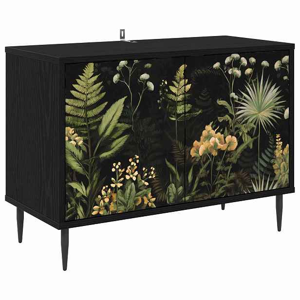 vidaXL Televizní skříň RHENEN 69 x 33 x 50,5 cm Černý dub