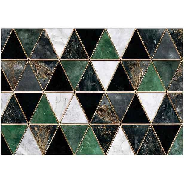 Zlatá Tapeta Geometrická Abstrakce Do Předsíně Obývacího Pokoje Kanceláře 254x184