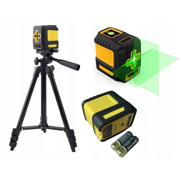 Křížový Laserový Nivelátor Stativ Baterie Sada