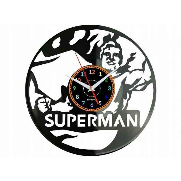 Superman Dárek Originální dekorace do domu Hodiny z vinylové desky