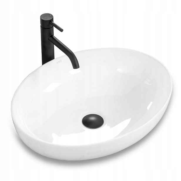 Umyvadlo na desku Carola Slim 51,5x39 bílé (REA-U8198) /po/