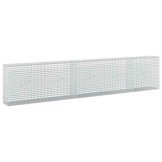 vidaXL Gabion s drátem 3,5 mm a sítem 5x2,5 cm 250x20x50 cm