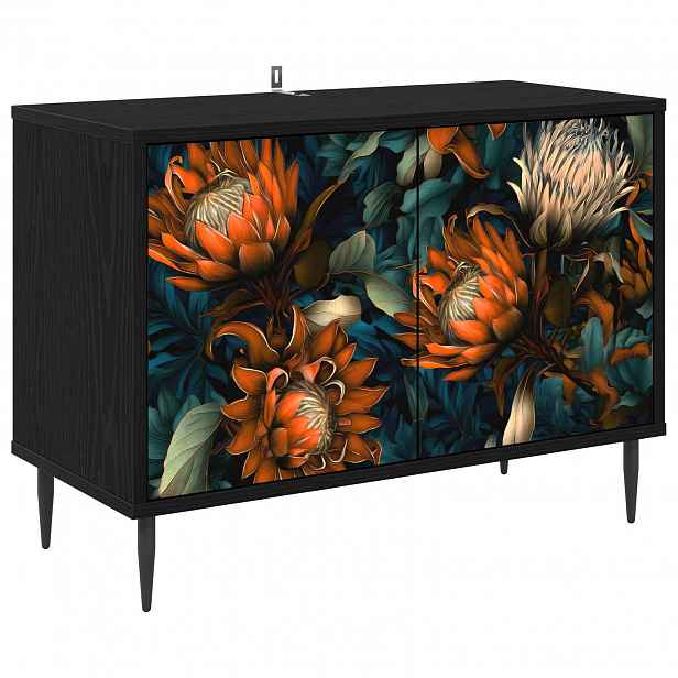 vidaXL Televizní skříň LOCHEM 69 x 33 x 50,5 cm Černý dub