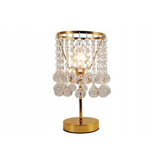 Zlatá stolní lampa London Crystal E14 40W 33 cm IP20 Reality