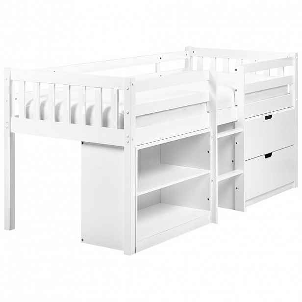 Beliani STŘEDNĚ VYSOKÁ POSTEL Bílá 90-200 cm Susville