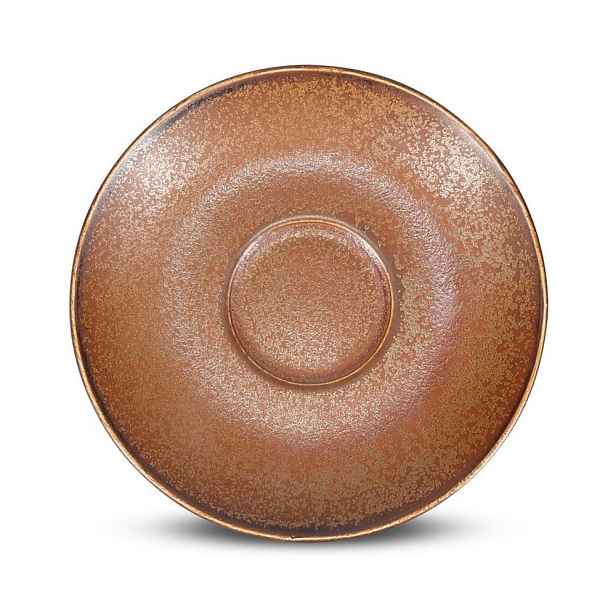 Hnědý porcelánový podšálek ø 14 cm Ovio – BonBistro