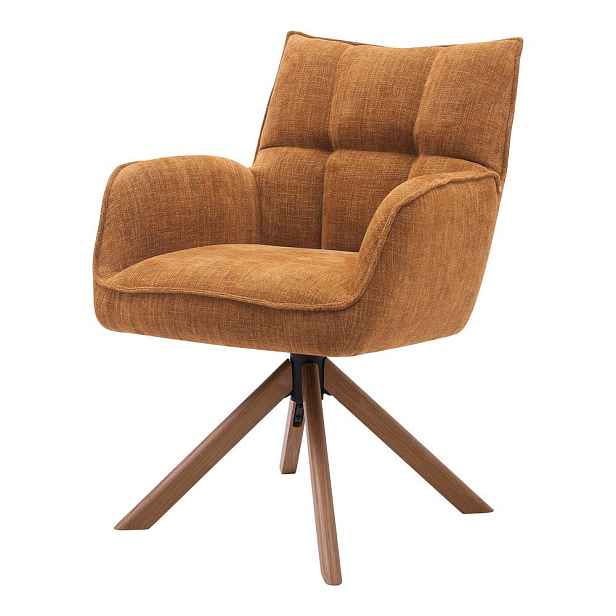 Oranžová čalouněná jídelní křesla v sadě 2 ks Marilla – Unique Furniture