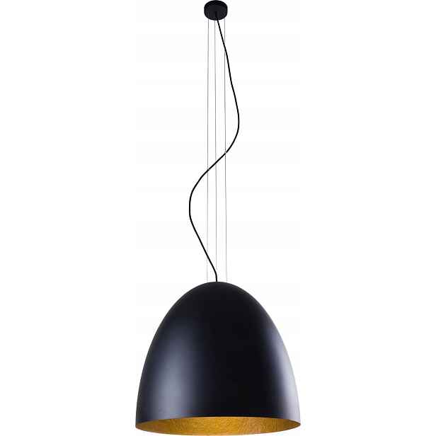 Nowodvorski lustr Egg černo-zlatý Ø55 cm, 5xE27, industriální styl