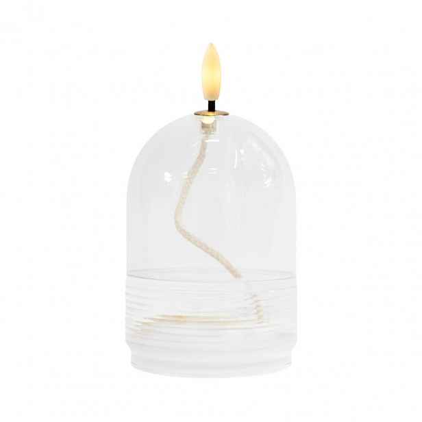 LED olejová lampa Dea, Ø 8 × 11 cm, čirá