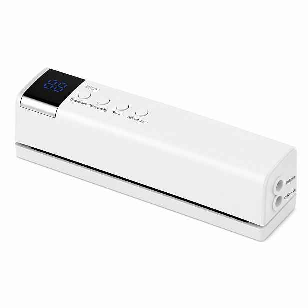 TEMU Přenosná vakuovačka s USB nabíjením, 1200mAh bezdrátová 2v1 vakuovačka a tepelná zatavovačka potravin s jednodotykovým vakuováním a zatavením,