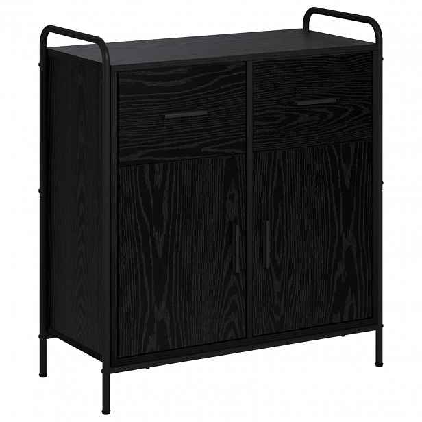 vidaXL Servírovací skříň Černý dub 97 x 33 x 81 cm Kompozitní dřevo