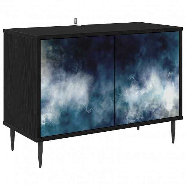 vidaXL Televizní skříň RAALTE 69 x 33 x 50,5 cm Černý dub