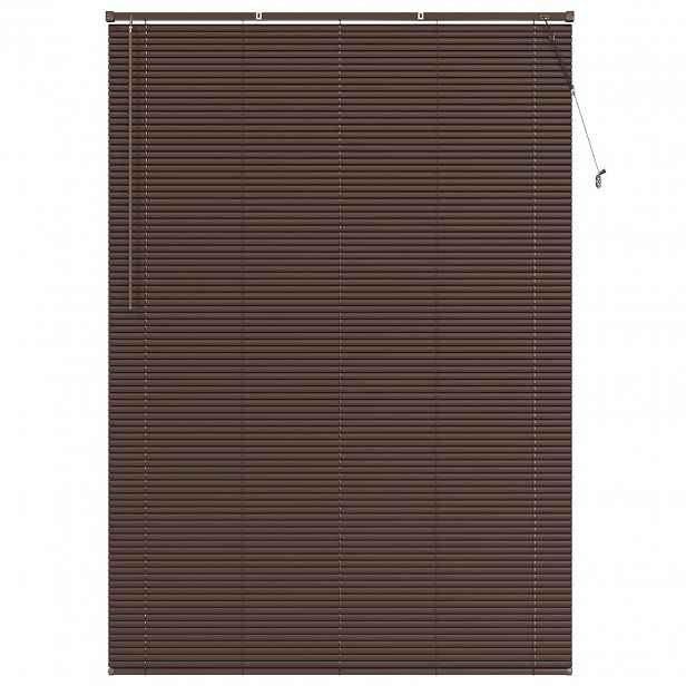 vidaXL Venet školní žaluzie Tmavě hnědá s vzorem 213 x 160 cm 25 mm