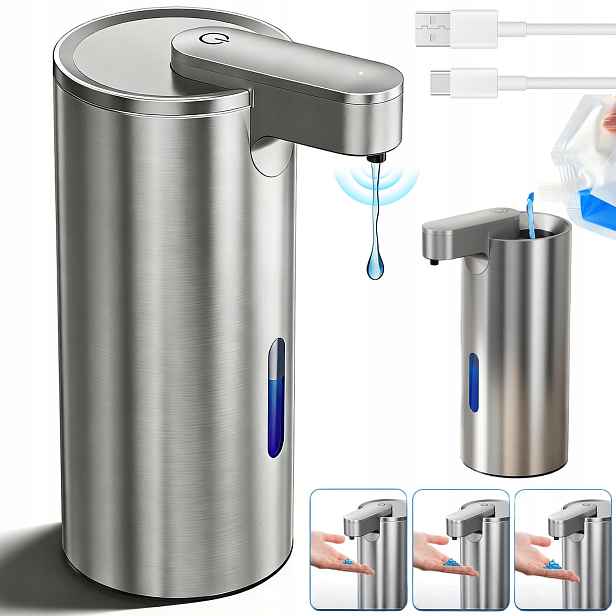 Bezdotykový Dávkovač Tekutého Mýdla 340 ML Automatický Dávkovač 3 Úrovně
