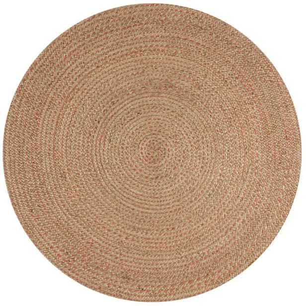 Flair Rugs Kusový koberec Capri Jute Natural/Coral kruh 180x180 (průměr) kruh