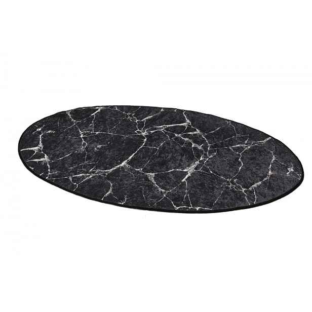 L'essentiel Koupelnová předložka Marble DJT 80x120 černá/bílá