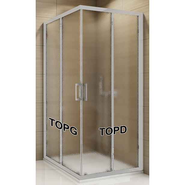 SanSwiss TOPD 1200 01 22 Pravý díl sprchového koutu 120 cm, matný elox/durlux