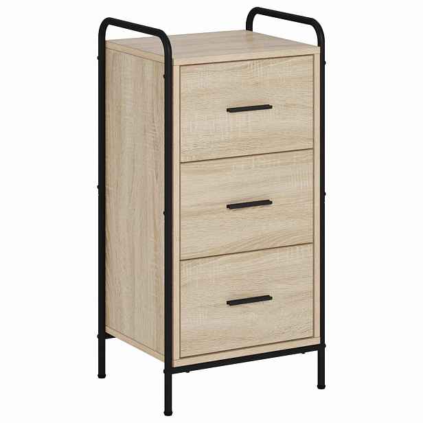 vidaXL Servírovací skříň Dub sonoma 97 x 33 x 81 cm Kompozitní dřevo
