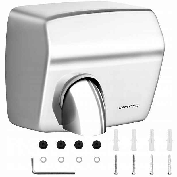 Bezdotykový nástěnný sušák na ruce automatický 2300 W nerezová ocel