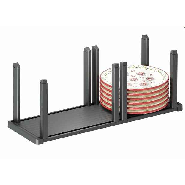 IN-DURO Držák na talíře do šuplíku STRIPES , 16 x 47 x 18 cm ,DISH, antracit