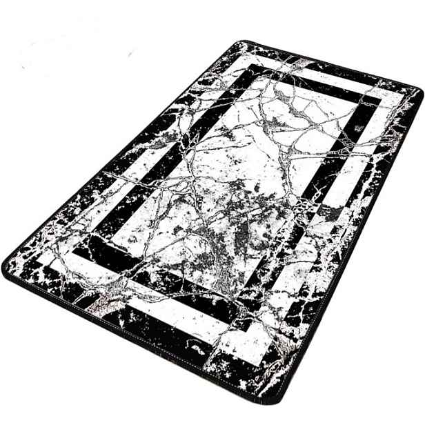 L'essentiel Koupelnová předložka Marmor 80x100 černá