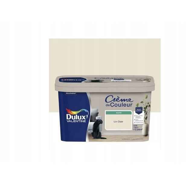 dulux Světlá lněná saténová barva krémová na stěny a truhlářství 2,5 l
