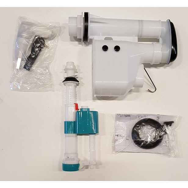 Aqualine Splachovací mechanismus s keramickou páčkou, spodní napouštění 1/2", chrom