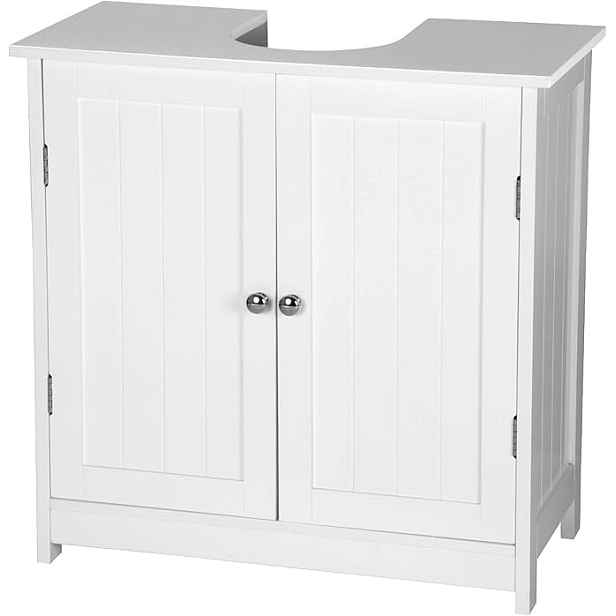 ESituro Skříňka pod umyvadlo, bílá koupelnová skříňka 30gł.x60szer.x60wys.cm