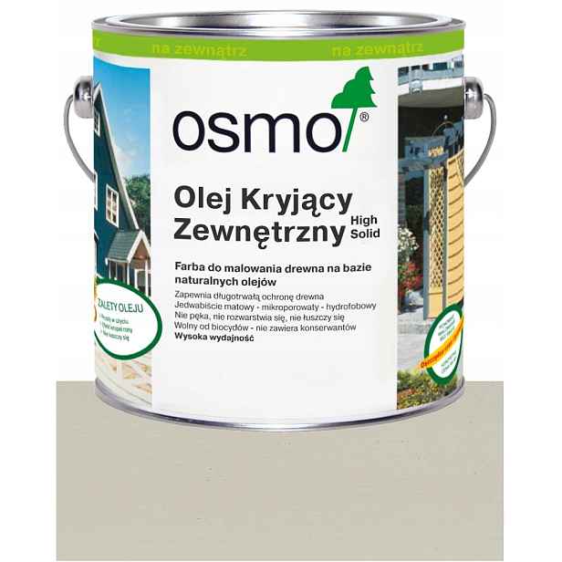Osmo Krycí olej na fasády oken nábytku 2708 Křemičitý Šedý 2,5L