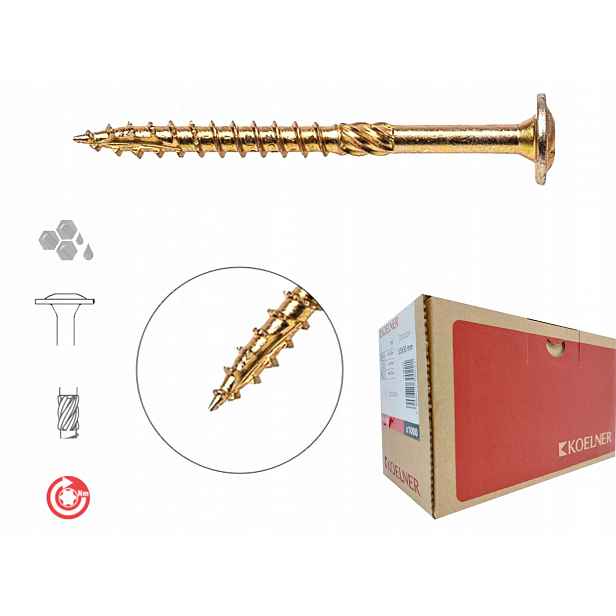 Tesařské Vruty Torx 8x360 Koelner 50 ks