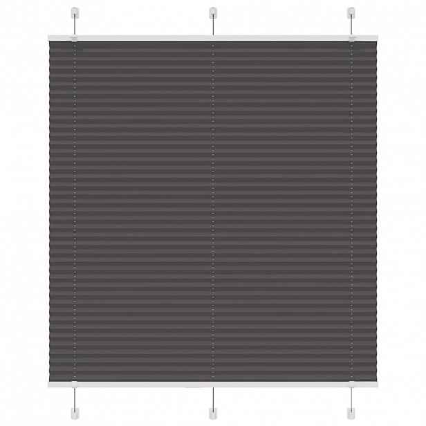vidaXL Plisovaná roleta černá 115x150 cm Šířka látky 114,4cm Polyester