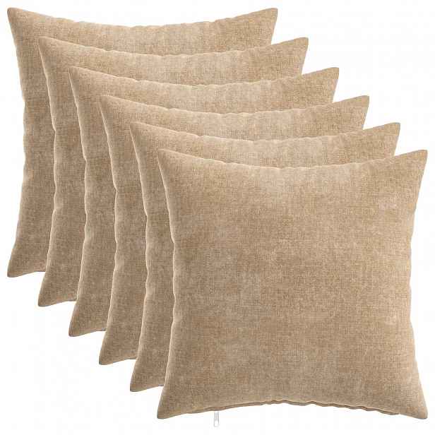 vidaXL Povlak na polštář 6 ks HEERLEN Taupe 40 x 40 cm