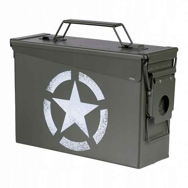 Muniční bedna Cal.30mm Us Army star zelená