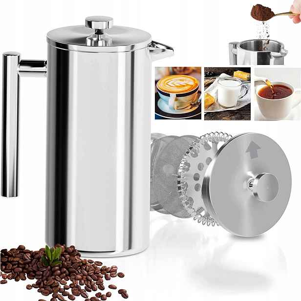 Překapávač Na Kávu Pístový, Velký, 800 ML, Konvice Na Kávu French Press