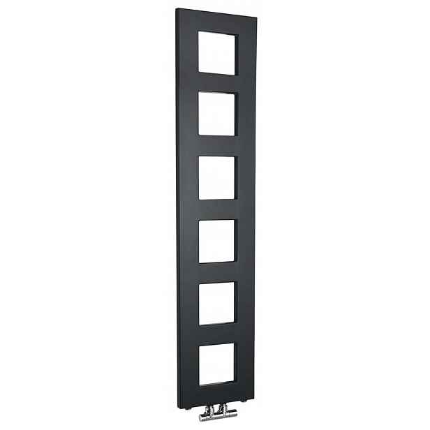 Sapho Block - Topné těleso, 28x133 cm, 353 W, matná černá IR181