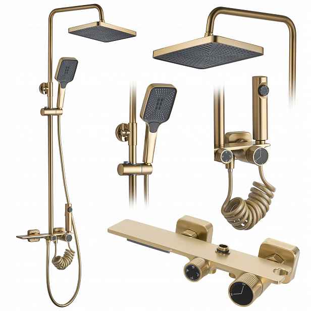 Sprchový Set Rea Helix Gold