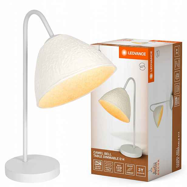 Stolní lampa Stojící dekorativní lampa E14 Bílá Usb-c Decor