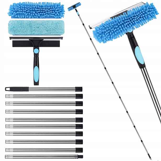 Teleskopická myčka CleanerPro X24 4.24 m, stahovák šmouh na sklo, sada