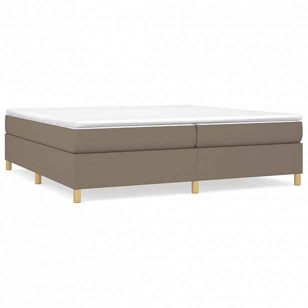 vidaXL Rám postele s boxspringem taupe 200 x 200 cm textil
