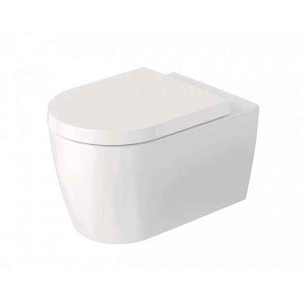 Duravit ME by Starck - Závěsné WC se sedátkem SoftClose, Rimless, DuraFlush, DuraShield, bílá 490709AAA1