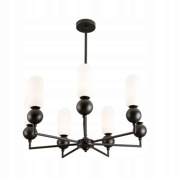 Maxlight Industriální lustr 7xG9 7W Černý/Bílý Kov/Sklo