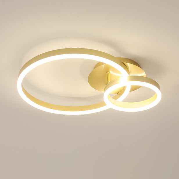 Zlaté stropní Led svítidlo Zyrandol Plafon Ring 42W 4500K do moderního obývacího pokoje