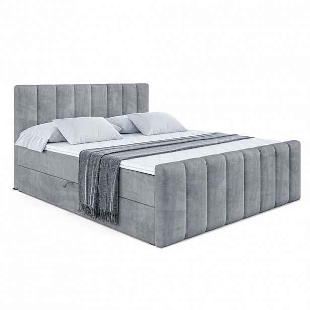 ALTDECOR AMERICKÁ postel OTTA-Z – 120 × 200 cm – H3 – šedá