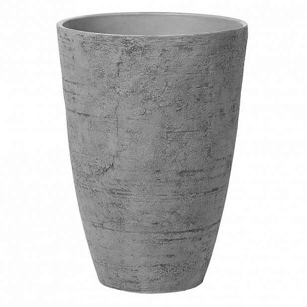 Beliani KVĚTINÁČ šedý kulatý 43/43/60 cm Camia
