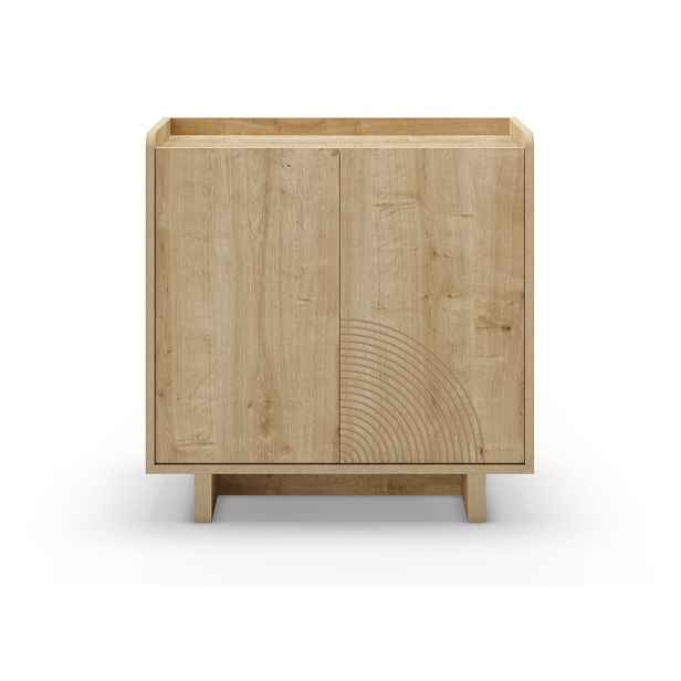 Skříňka v dekoru dubu v přírodní barvě 80x80x40 cm Daira – Marckeric